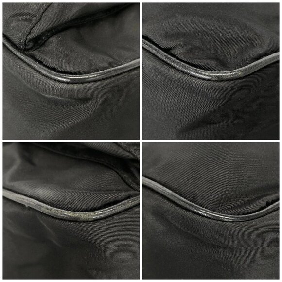 Auth PRADA - Black Nylon Leather Shoulder Bag - Picture 16 of 16